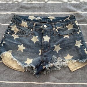 Target Blue Star-Print Jean Shorts